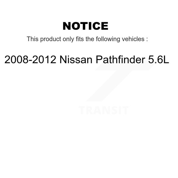 Front Rear Semi-Metallic Brake Pads Parking Shoe Kit For 2008-2012 Nissan Pathfinder 5.6L